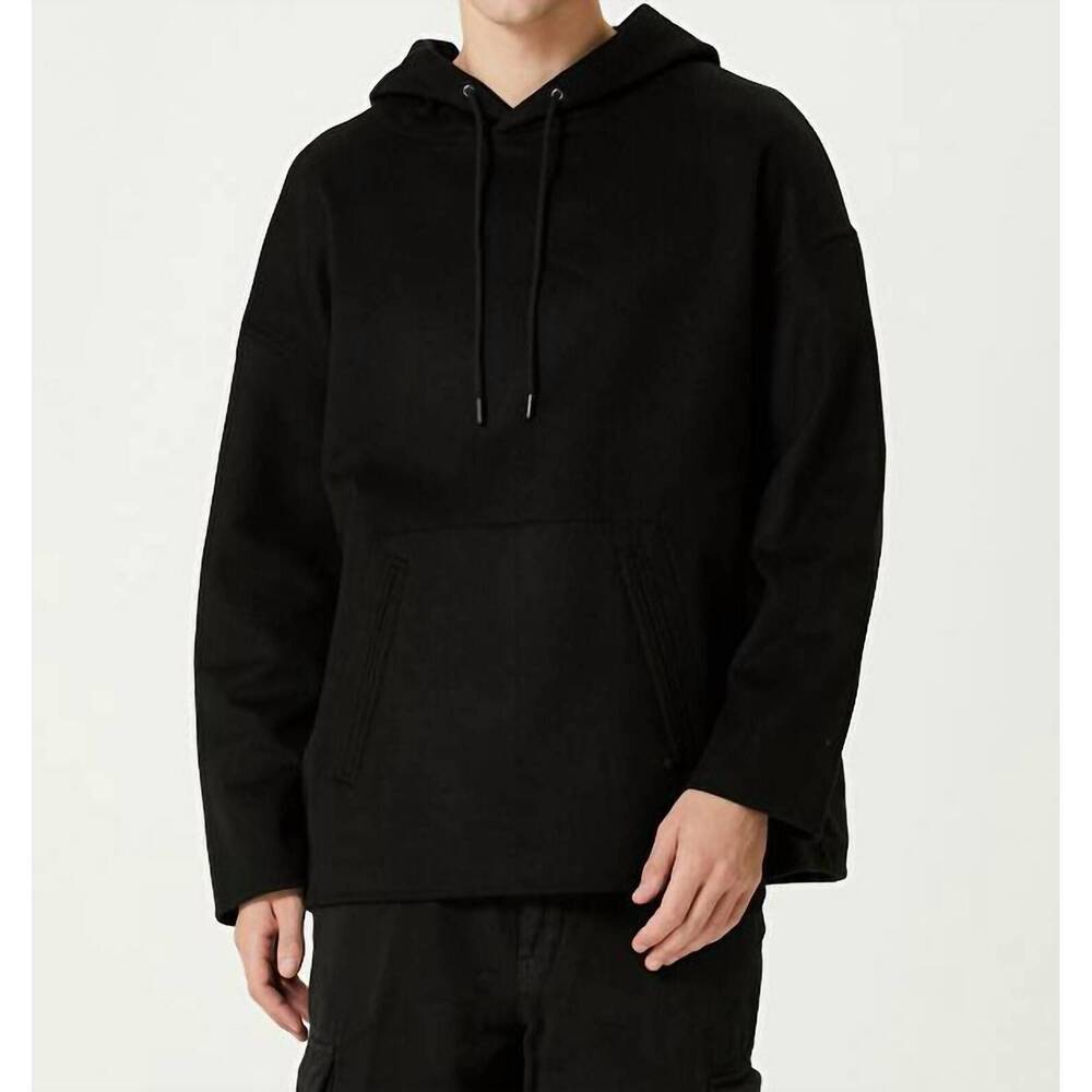 NEW CLOSED hooded wool sweatshirt in black